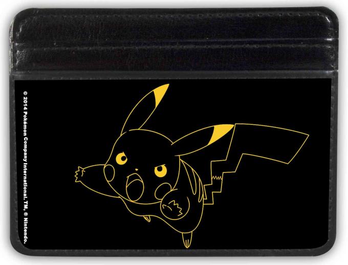 Weekend Wallet - Pikachu Outline Attack Pose Black/Yellow