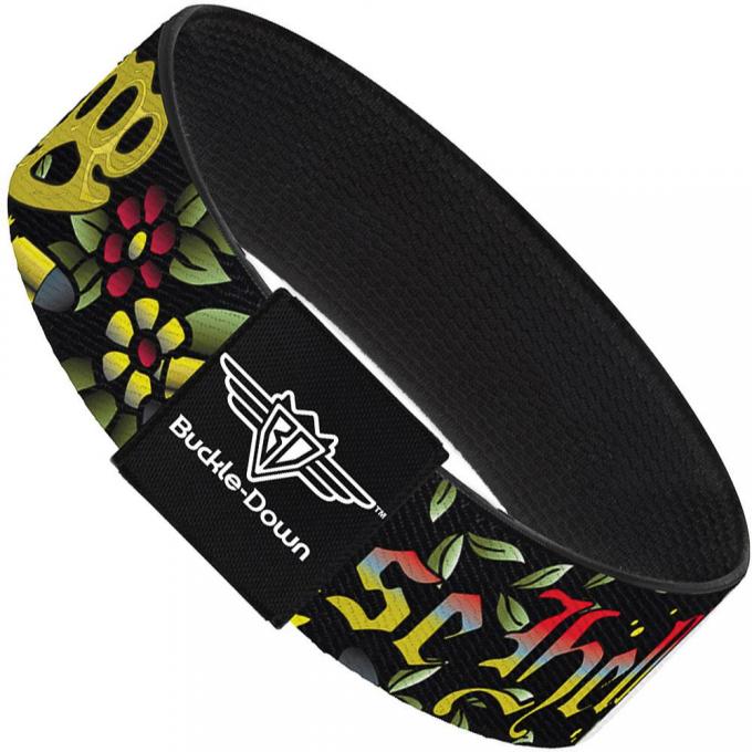 Buckle-Down Elastic Bracelet - Born to Raise Hell Black