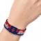 Elastic Bracelet - 1.0" - Harley Quinn DADDY'S LITTLE MONSTER/Diamonds Stripe Red/Blue/White