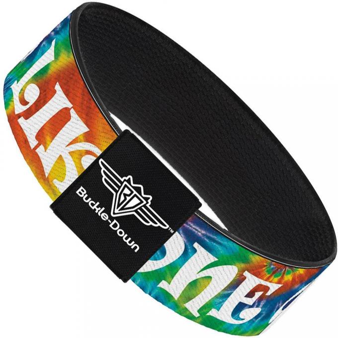 Buckle-Down Elastic Bracelet - ONE OF US LIKES GRASS/Tie Dye Multi Color/White