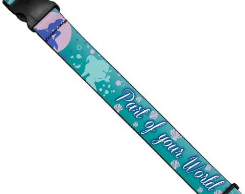 Luggage Strap - Little Mermaid Silhouette Scenes PART OF YOUR WORLD Blues