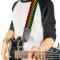 Guitar Strap - Checker Black/Rasta