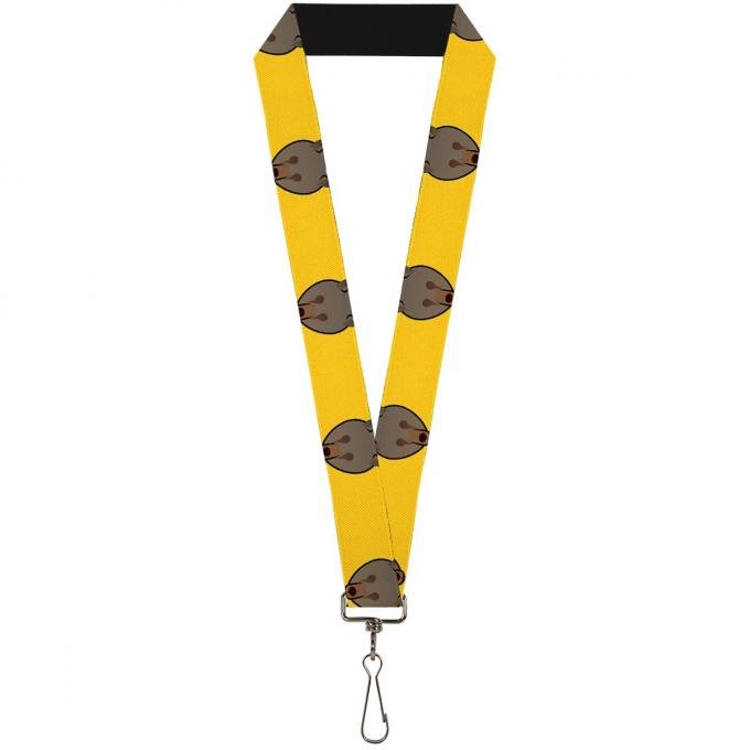 Buckle-Down Lanyard - Brown Bear Repeat Yellow