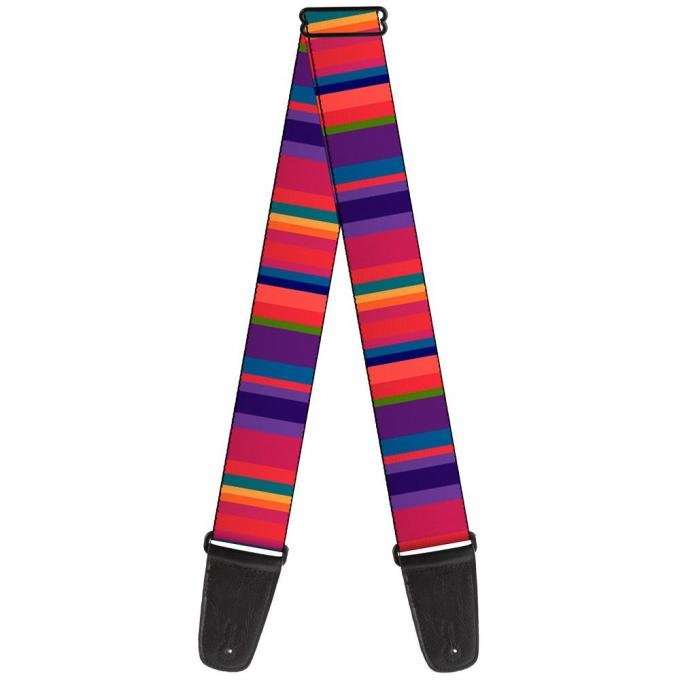 Guitar Strap - Lines Reds/Purples