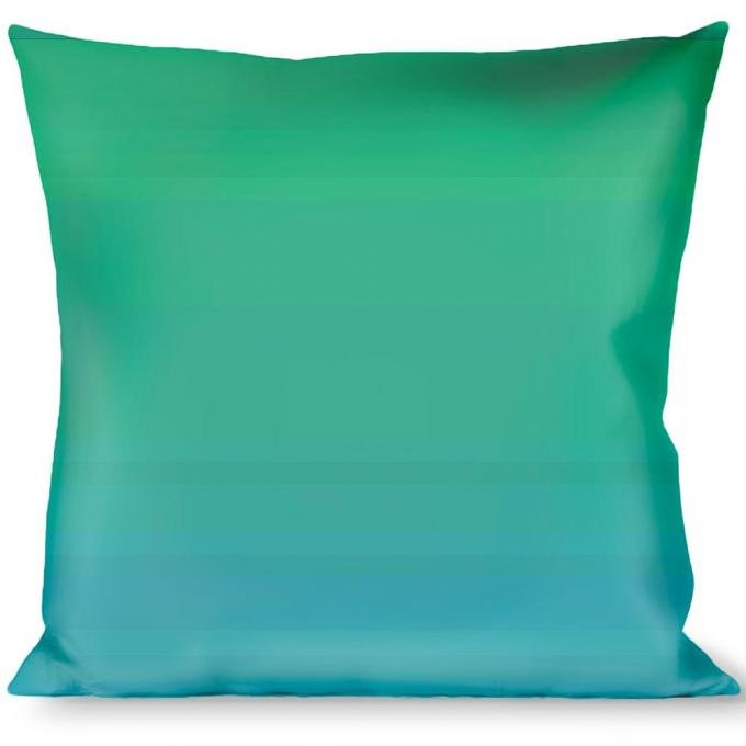 Buckle-Down Throw Pillow - Teal Ombre Print