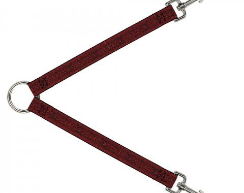 Dog Leash Splitter - Snake Skin 3 Red/Black