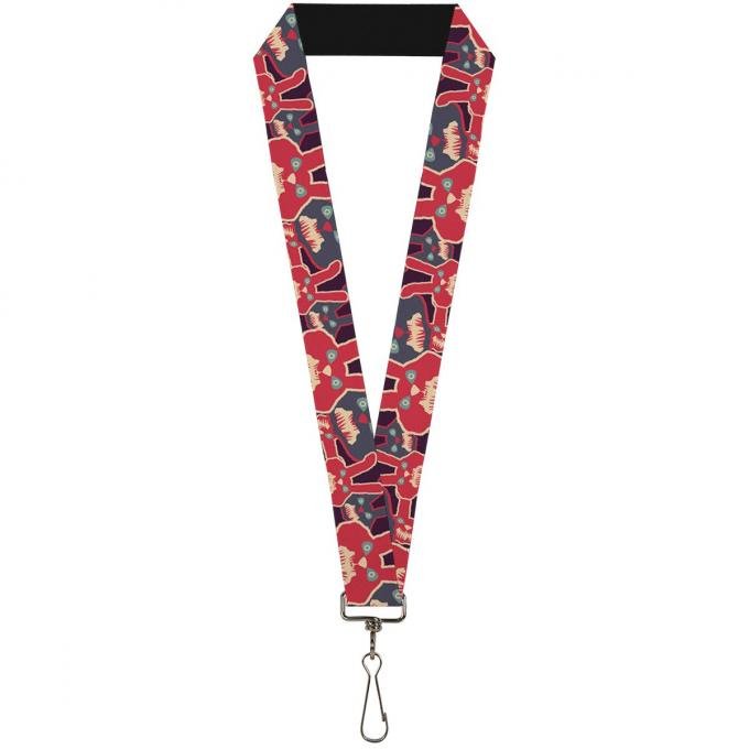 Buckle-Down Lanyard - Kaleidoscope Balls White/Black