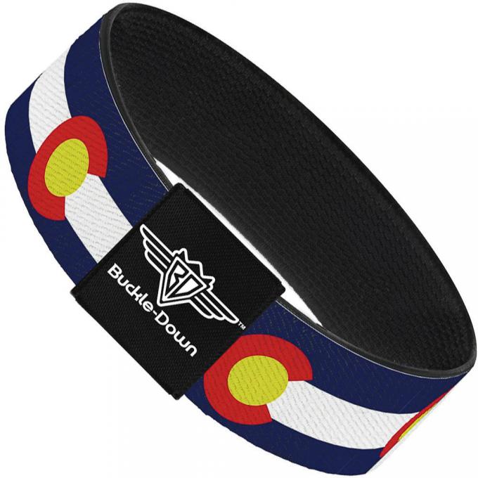 Buckle-Down Elastic Bracelet - Colorado Flags2 Repeat