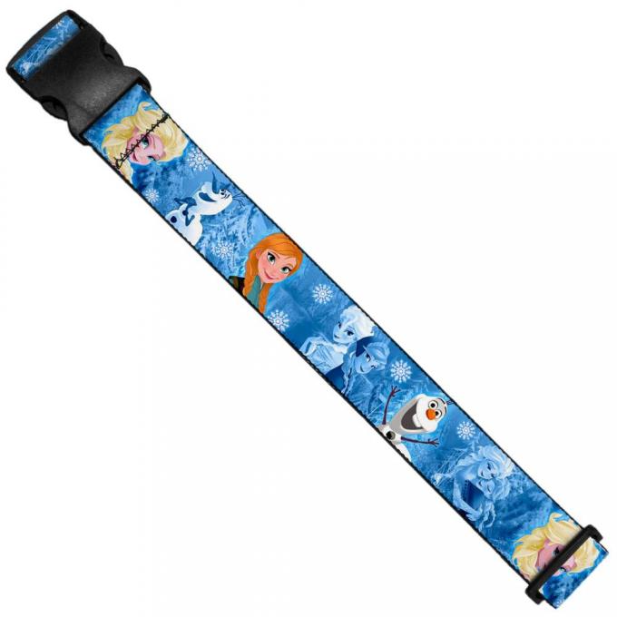 Luggage Strap - Frozen Character Poses Blues