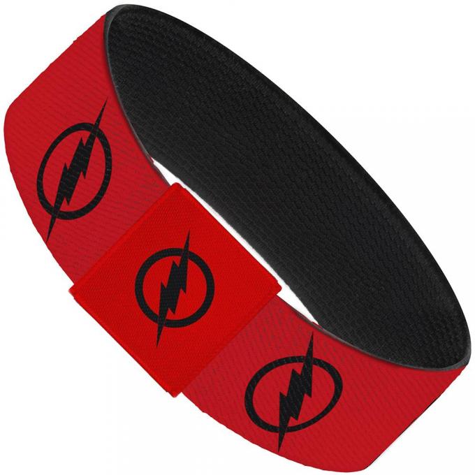Elastic Bracelet - 1.0" - Reverse Flash Logo Red/Black