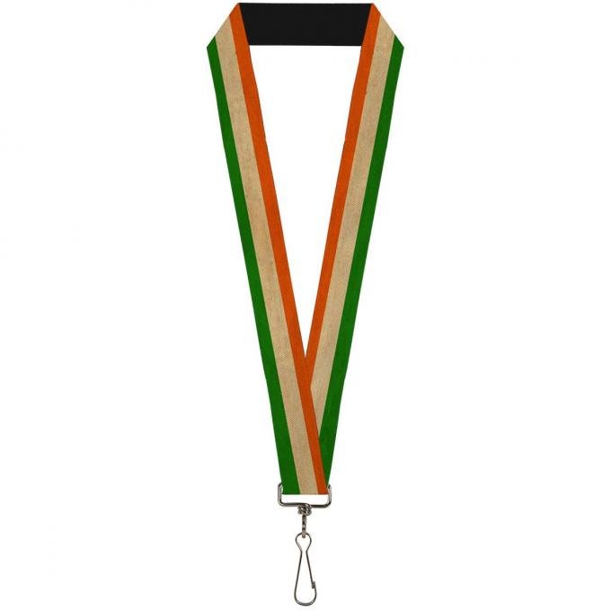 Buckle-Down Lanyard - Ireland Flag Stripes Distressed
