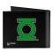 Canvas Bi-Fold Wallet - Green Lantern Logo CLOSE-UP Black/Green