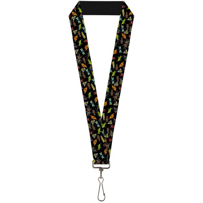 Buckle-Down Lanyard - Insects Scattered Black