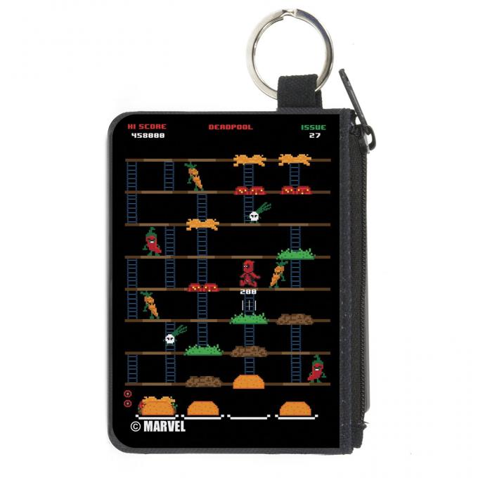 MARVEL DEADPOOL   
Canvas Zipper Wallet - MINI X-SMALL - Deadpool 2012 #27 Taco Time 8-Bit Video Game Variant Cover