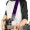 Guitar Strap - Diagonal Stripes Black/Purple