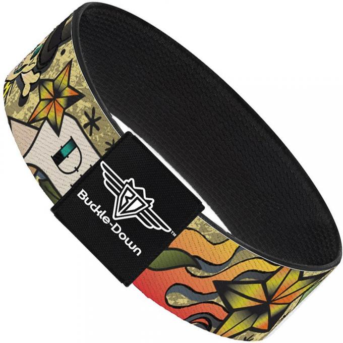 Buckle-Down Elastic Bracelet - Death or Glory Tan