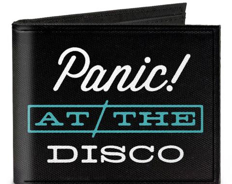 Canvas Bi-Fold Wallet - PANIC @ THE DISCO WHITE TEAL