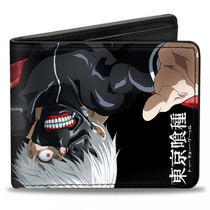 Bi-Fold Wallet - Masked Ken Kaneki Upside Down + TOKYO GHOUL Black/White/Red