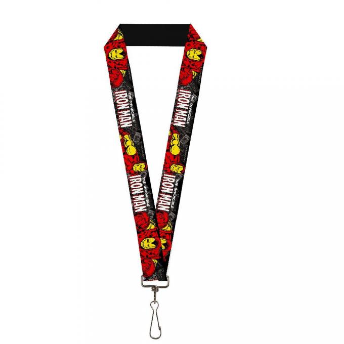 MARVEL COMICS
Lanyard - 1.0" - THE INVINCIBLE IRON MAN Stacked Comic Books/Action Poses