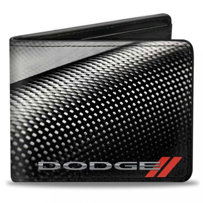 Bi-Fold Wallet - Dodge Red Rhombus Carbon Fiber