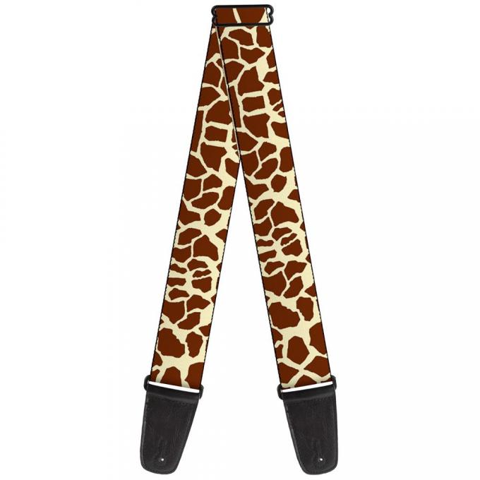 Guitar Strap - Giraffe Spots2 Cream/Brown