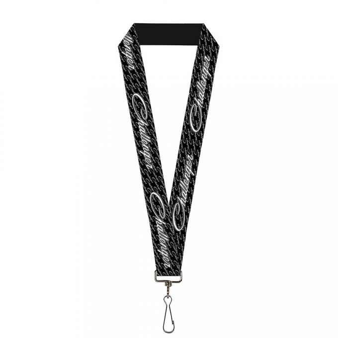 Lanyard - 1.0" - CHALLENGER Repeat w/Text Black/White