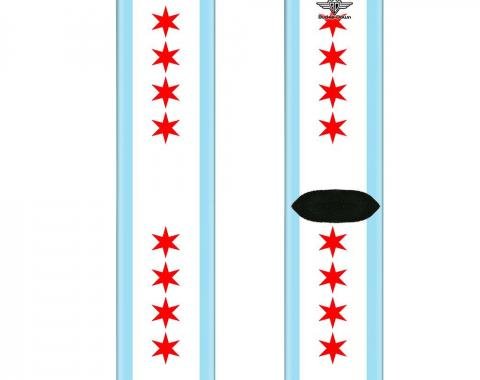 Sock Pair - Polyester - Chicago Flag - CREW