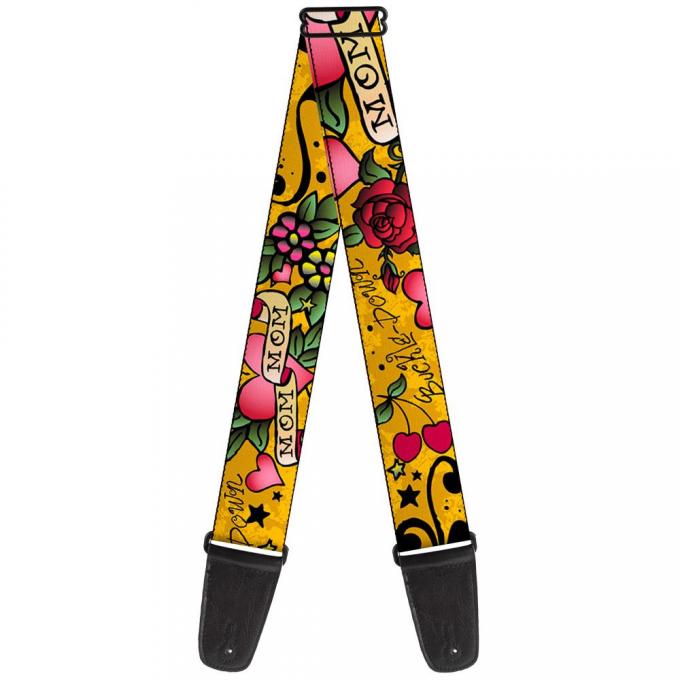 Guitar Strap - Mom & Mom Yellow