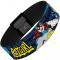 Elastic Bracelet - 1.0" - BATGIRL Action Poses/Bat Logo Black/Blue/Yellow