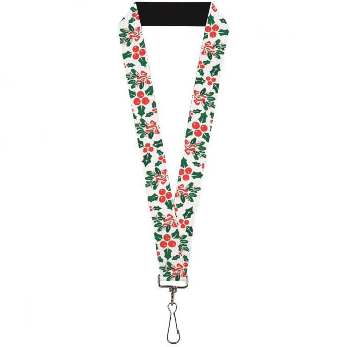 Buckle-Down Lanyard - Holly & Mistletoe