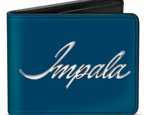 Bi-Fold Wallet - IMPALA Script Emblem Blue/Silver