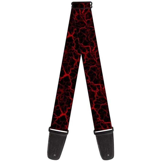 Guitar Strap - Marble Black/Red