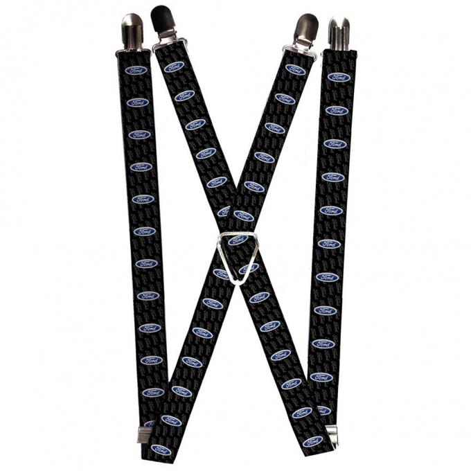 Suspenders - 1.0" - Ford Oval REPEAT w/Text