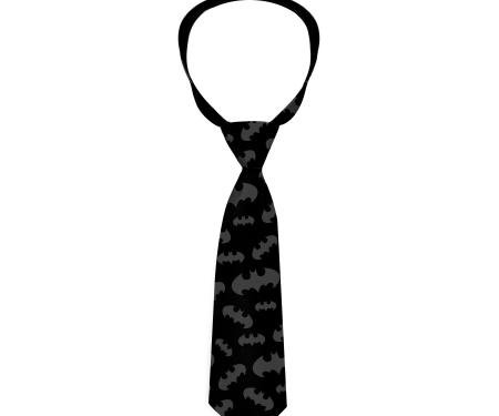 Necktie Standard - Bat Signal-1 Scattered Black/Gray