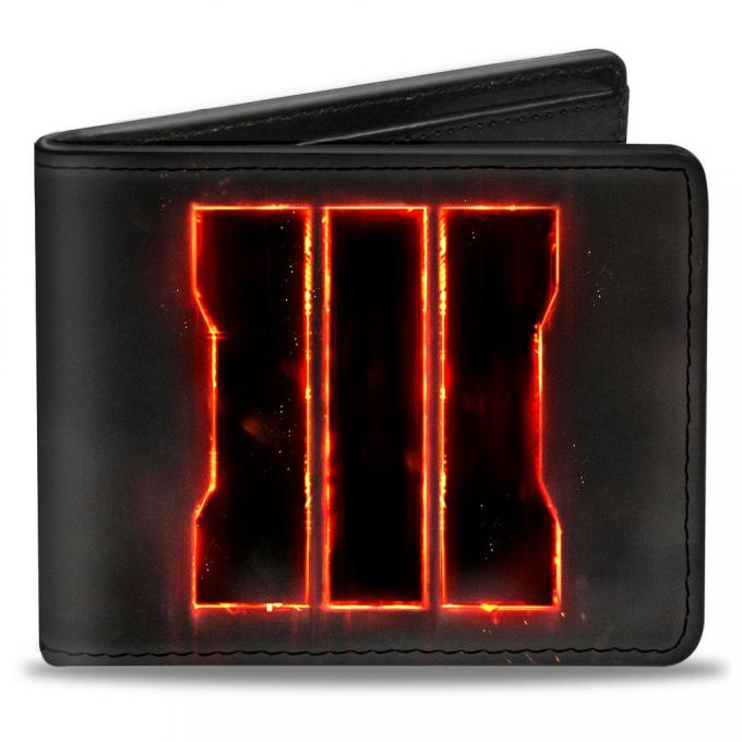 Bi-Fold Wallet - Call of Duty Molten Trey Logo + CALL OF DUTY BLACK OPS III Black/White/Orange
