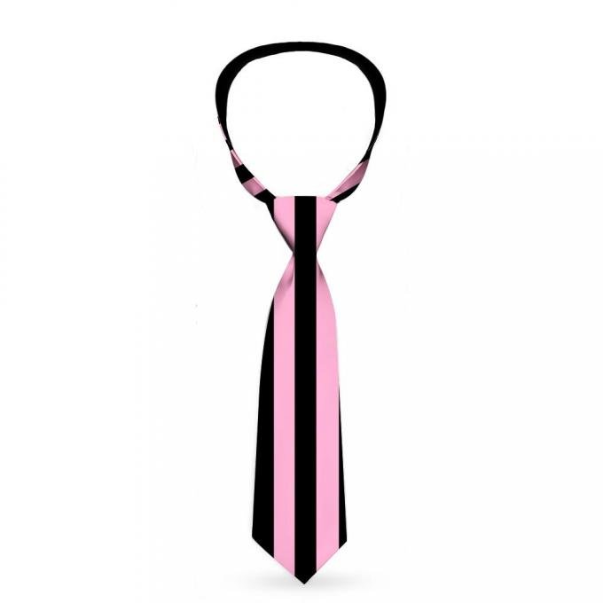 Buckle-Down Necktie - Stripe Transition Black/Pink