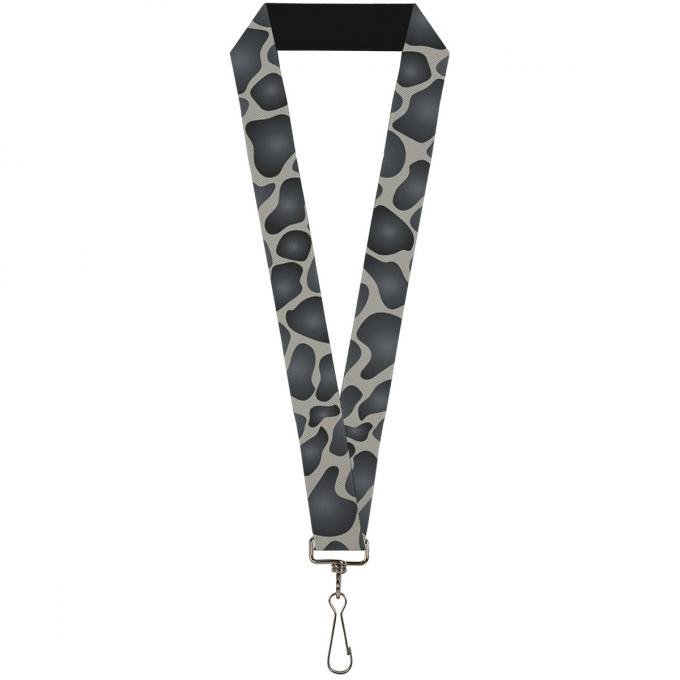 Buckle-Down Lanyard - Giraffe Spots Gray/Charcoal