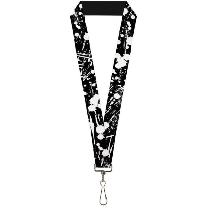 Buckle-Down Lanyard - Splatter Black/White