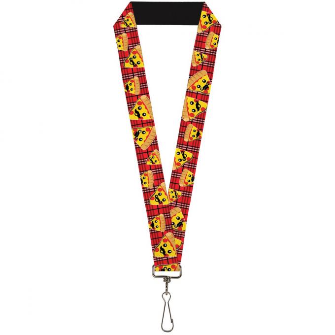 Buckle-Down Lanyard - Pizza Man Plaid Red