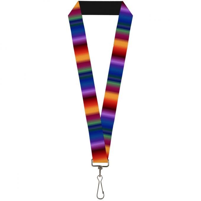 Buckle-Down Lanyard - Zarape3 Vertical Multi Color Fade