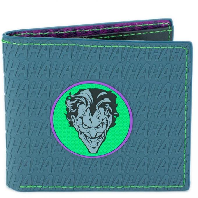 Rubber Wallet - Joker Face + Text Badge