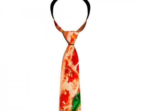 Buckle-Down Necktie - Chicago Style Pizza Vivid