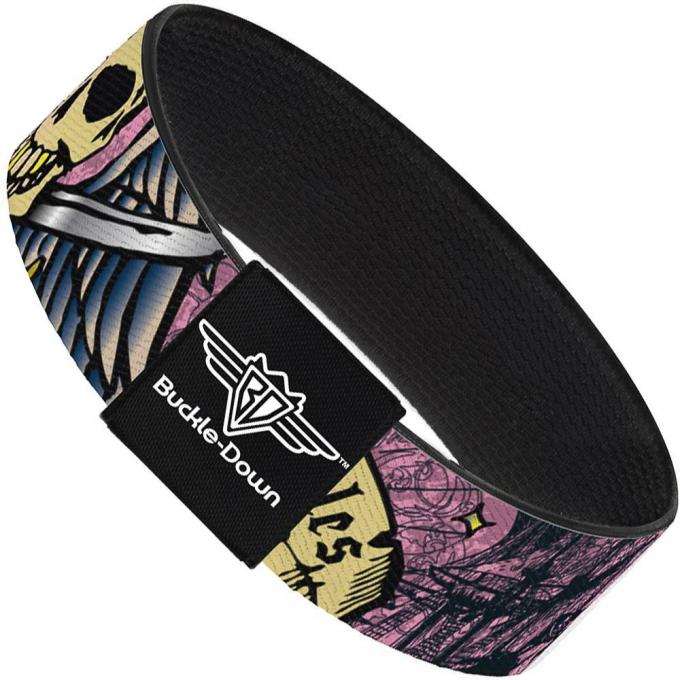 Buckle-Down Elastic Bracelet - Dead Men Tell No Tales Pink