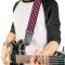Guitar Strap - Mini Hearts Black/Pink