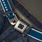 Chevy Seatbelt Belt - 1933 CHEVROLET Bowtie/Stars Blue/White Webbing