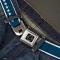 Chevy Seatbelt Belt - 1933 CHEVROLET Bowtie/Stars Blue/White Webbing