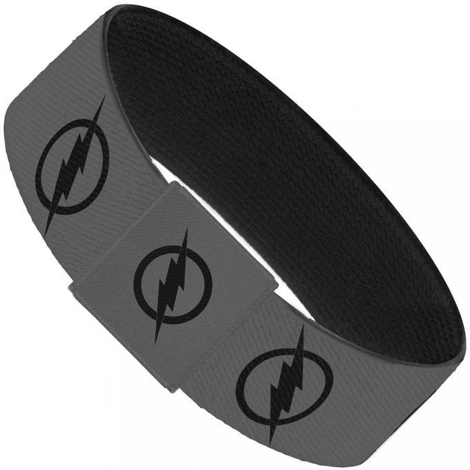 Elastic Bracelet - 1.0" - Reverse Flash Logo Gray/Black