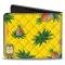 Bi-Fold Wallet - SpongeBob & Patrick Starfish Pose Pineapple Gold