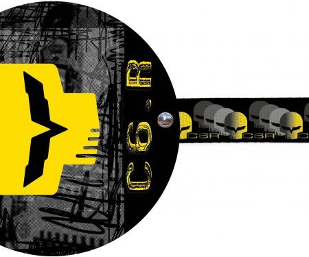 Dog Leash Cape - Jake Skull C6.R Scribble Black/Grays/Yellow + C6 Racing w/Skull Repeat Black/Yellow/Silver