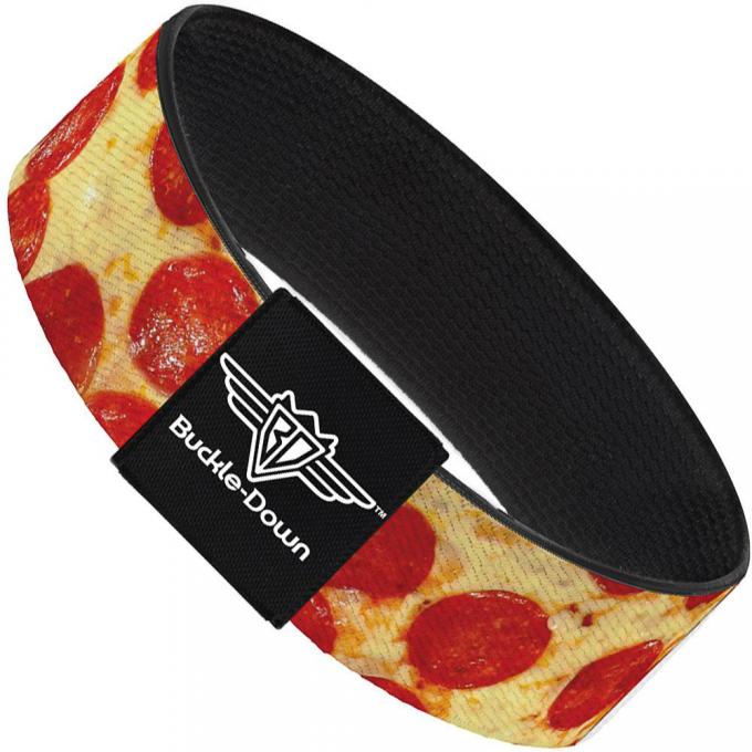 Buckle-Down Elastic Bracelet - Pepperoni Pizza Vivid